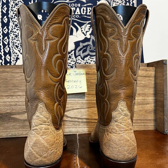 Unisex High-End Light Tan Elephant Skin Cowboy/Cowgirl Boots 7D/8.5B main image 13